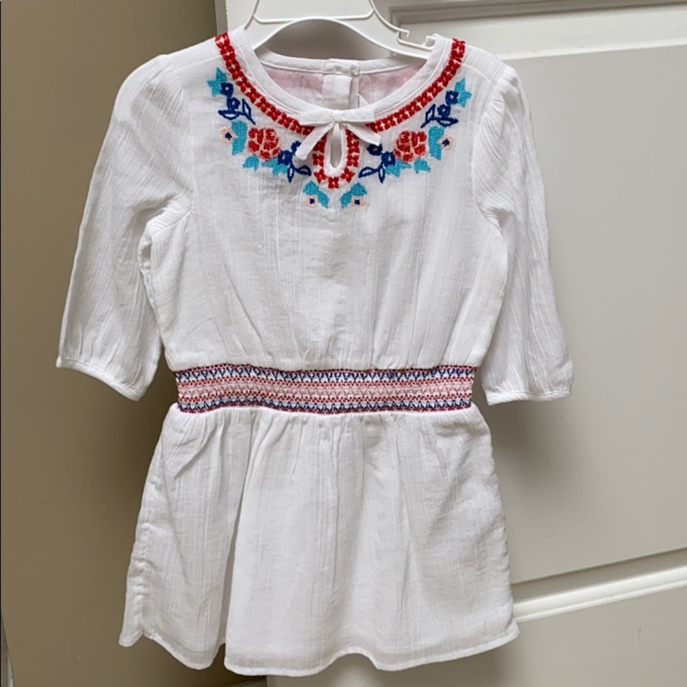 Janie and jack white chiffon dress